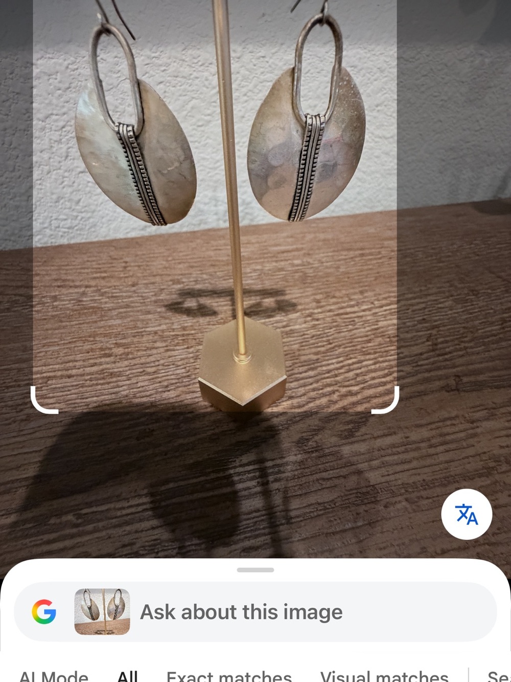 Silver-Tone Oval Drop Earrings - Unbranded